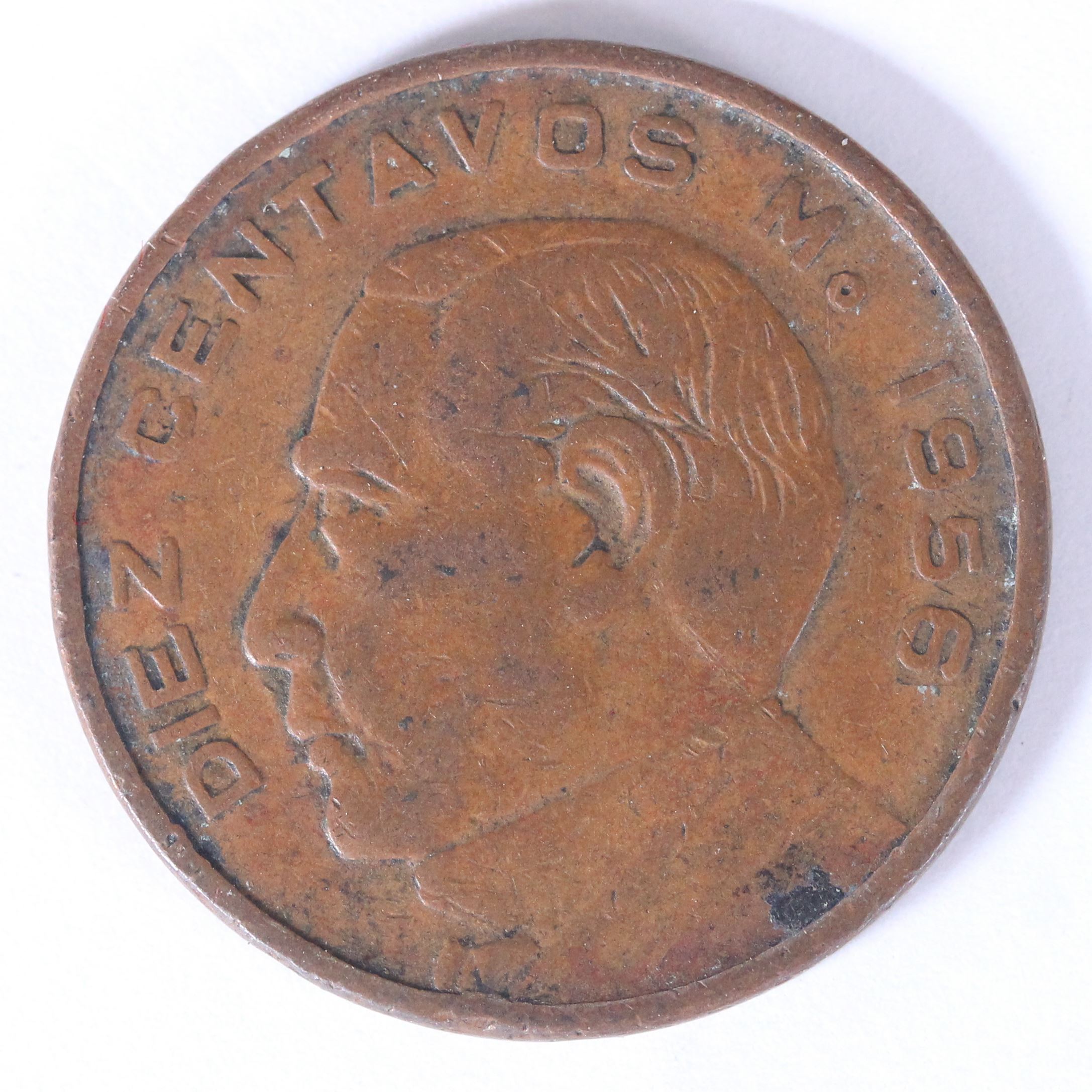 メキシコ 1956年 10センタボ 銅貨 VF | ミスターコインズ