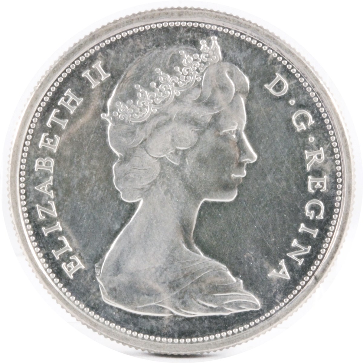 ドル子さま専用 1967 カナダ ヤングエリザベス＆ウルフ 50セント 銀貨 