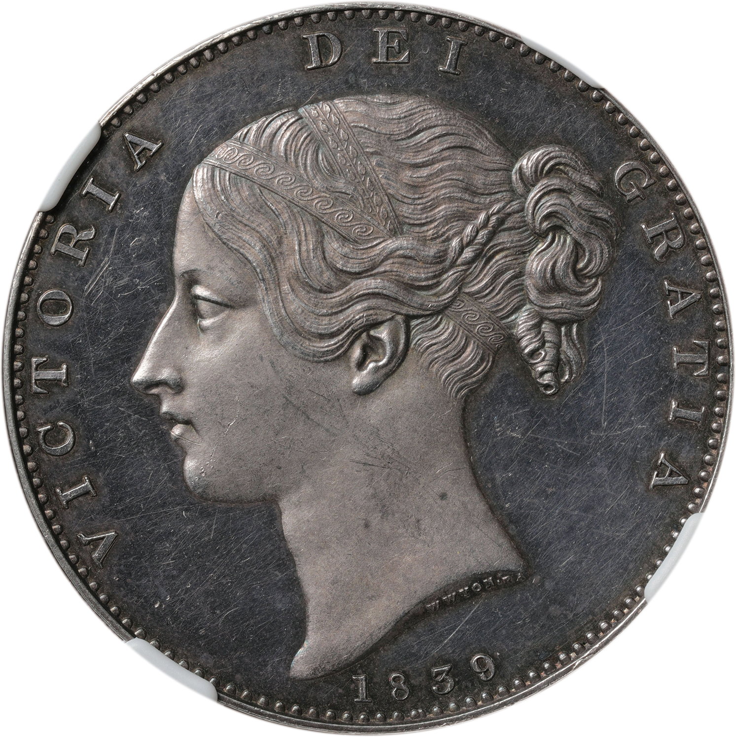 イギリス ヴィクトリア （１８３７－１９０１） クラウン銀貨 １８３９ 