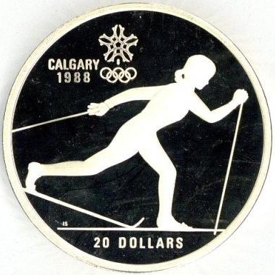 カナダ 20ドル 銀貨 1986年 プルーフ 未使用 古銭 コイン カルガリー