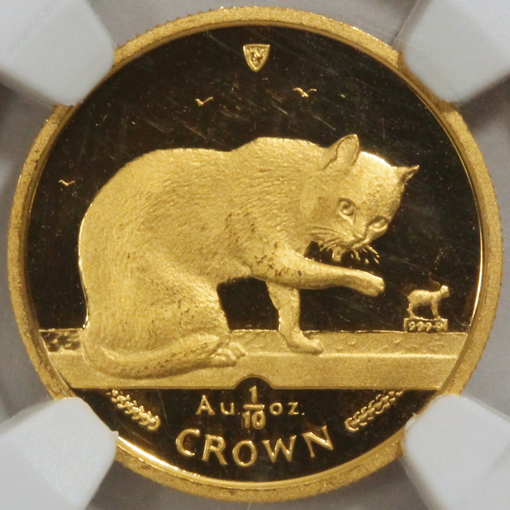 マン島 1/10クラウン金貨 1999年 NGC PF64 キャット 古銭 コイン 