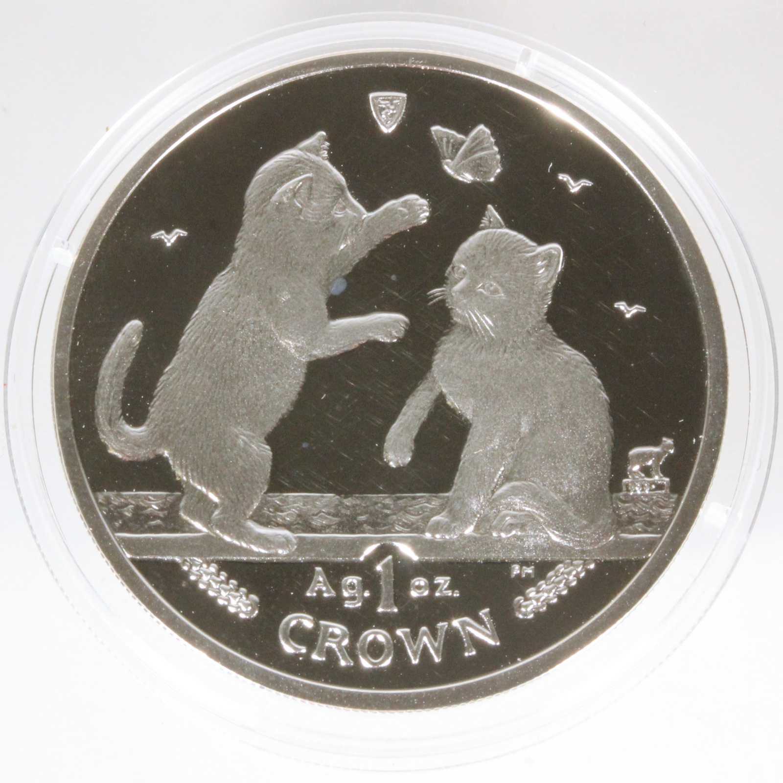 マン島 キャットコイン 1クラウン銀貨 プルーフセット 2004 1oz CROWN ...