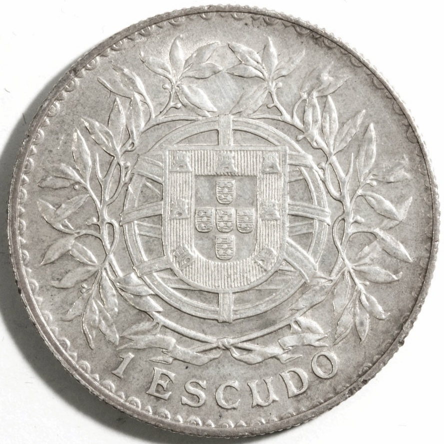 ポルトガル 銀貨 1エスクード 1910年10月5日革命 希少 1枚 