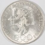 メキシコ 25ペソ銀貨 1968年メキシコオリンピック記念 未使用 ...