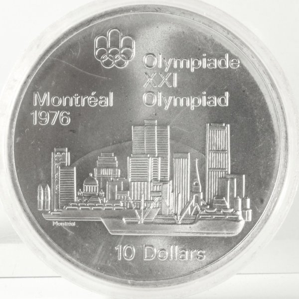 カナダ 10ドル 1973年 銀貨 未使用 1976年モントリオールオリンピック 