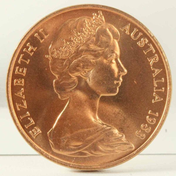 オーストラリア 2セント エリザベス2世 未使用 ミスターコインズ