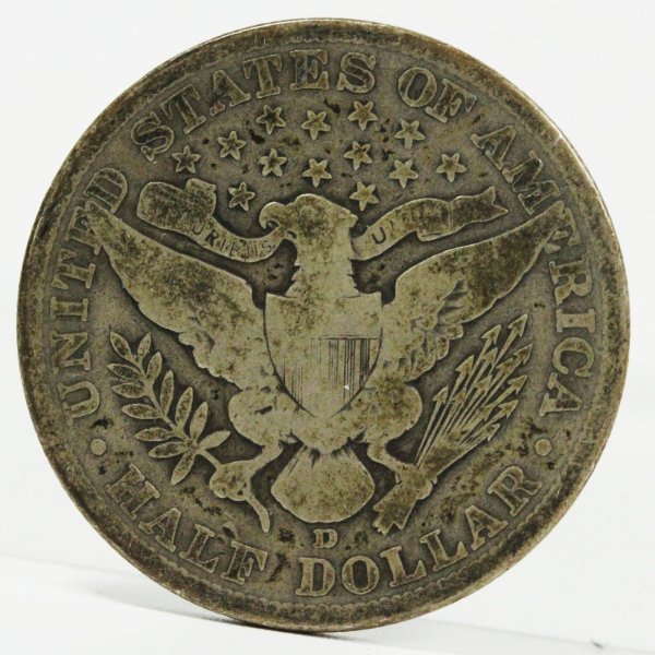 アメリカ 1907年 D 50セント銀貨 バーバーハーフダラー | ミスターコインズ