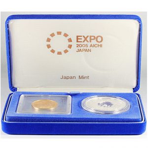 倉庫直送Rarebookkyoto　G298　2005年日本国際博覧会記念　金銀セット　EXPO2005 AICHI JAPAN 箱付き 山水、風月