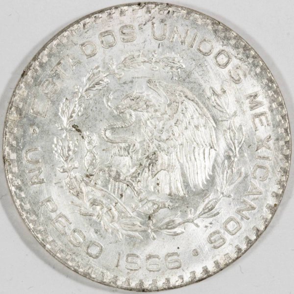 メキシコ 1ペソ銀貨 1966年 未使用 | ミスターコインズ
