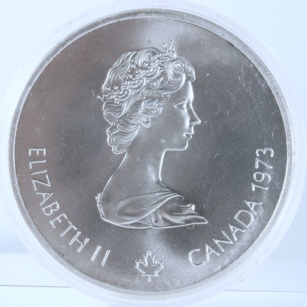 カナダ 10ドル 1973年 銀貨 1976年モントリオールオリンピック 未使用 