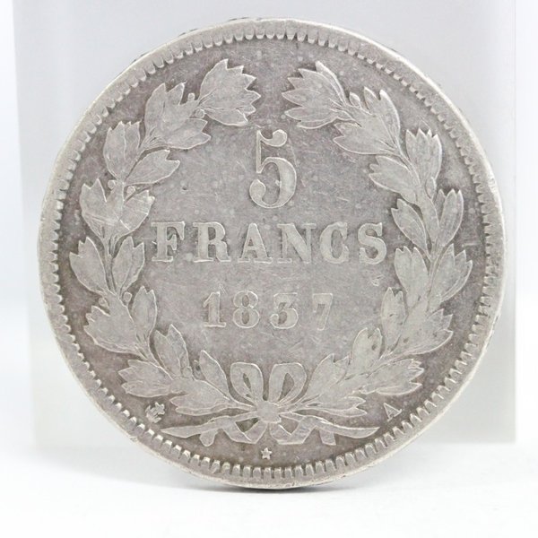 フランス 1837年 5フラン銀貨 ルイ・フィリップ１世 | ミスターコインズ