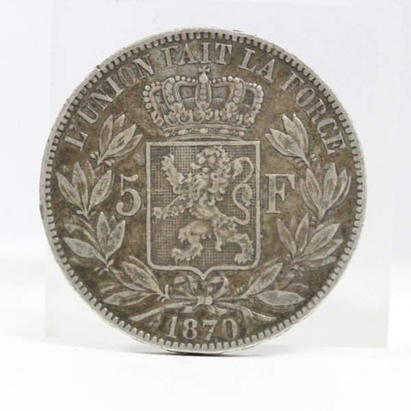 ベルギー 1870年 5フラン銀貨 レオポルド2世 | ミスターコインズ