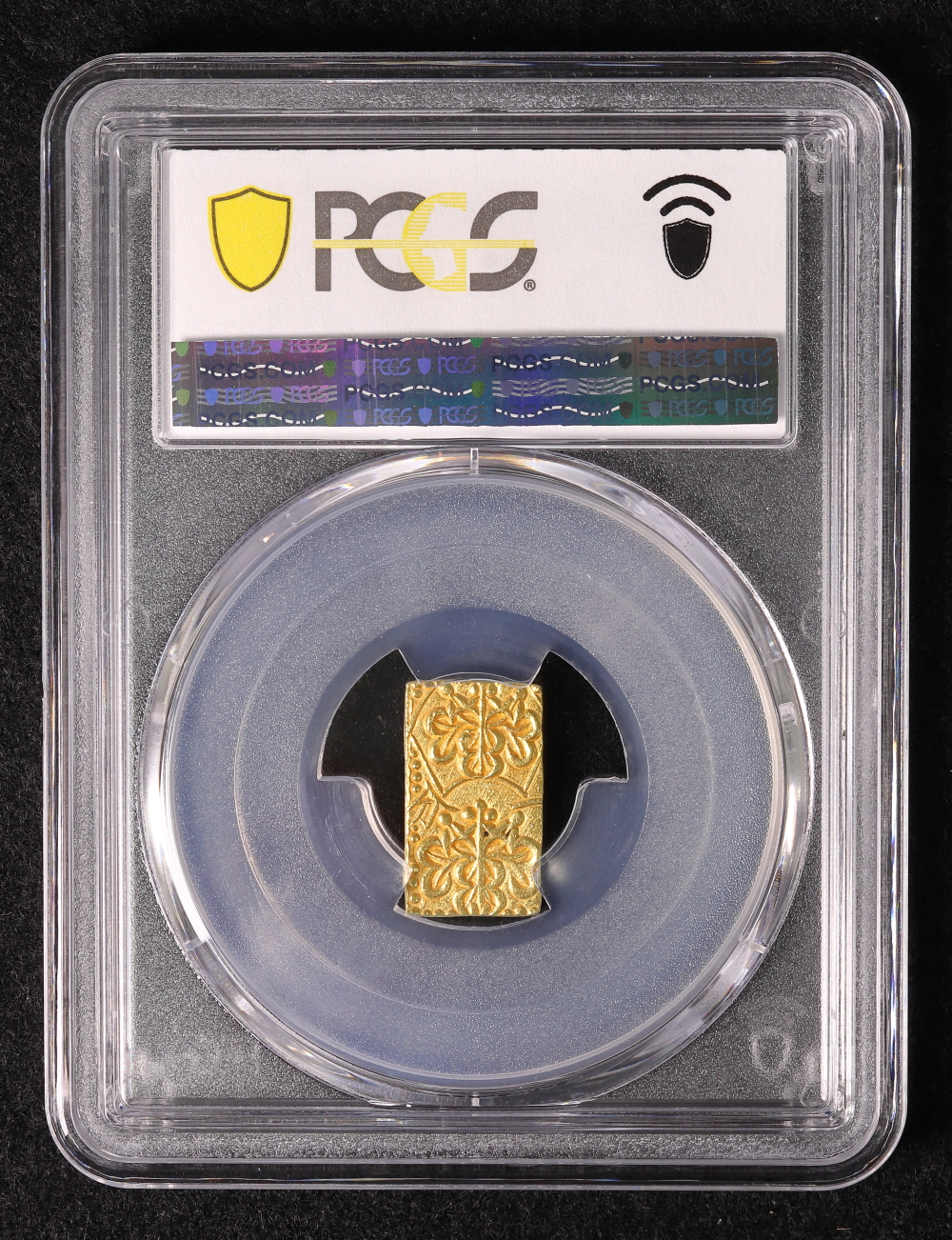 人気商品！】 MS62 PCGS 草文二分判金 未使用品 金貨 古銭 見本掲載品 